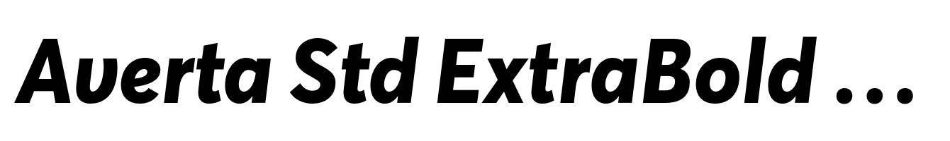 Averta Std ExtraBold Italic